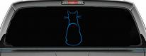 Cat Back Car or Truck Window Decal Sticker (Sky Blue)
