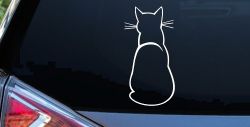 Cat Back Car or Truck Window Decal Sticker