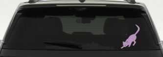 Cat Stalking Car or Truck Window Vinyl Decal Sticker (Lilac)