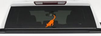 Cat Stalking Car or Truck Window Vinyl Decal Sticker (Orange)
