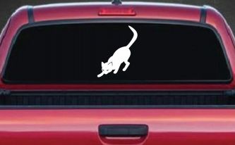 Cat Stalking Car or Truck Window Decal Sticker