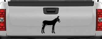 Donkey Jackass Mule Car or Truck Window Vinyl Decal Sticker (Black)