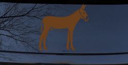 Donkey Jackass Mule Car or Truck Window Decal Sticker (Copper)