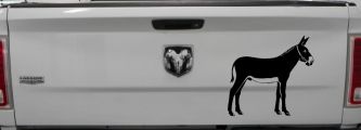 Donkey Jackass Mule Car or Truck Window Decal Sticker (Matte Black)
