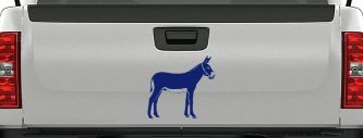 Donkey Jackass Mule Car or Truck Window Decal Sticker (Navy)