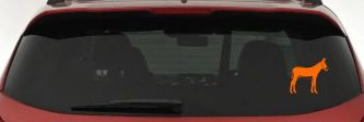 Donkey Jackass Mule Car or Truck Window Decal Sticker (Orange)