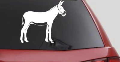 Donkey Jackass Mule Car or Truck Window Vinyl Decal Sticker