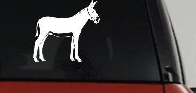 Donkey Jackass Mule Car or Truck Window Vinyl Decal Sticker