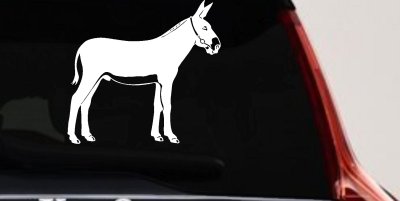 Donkey Jackass Mule Car or Truck Window Vinyl Decal Sticker