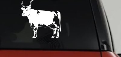 Cow Bull Car or Truck Window Vinyl Decal Sticker