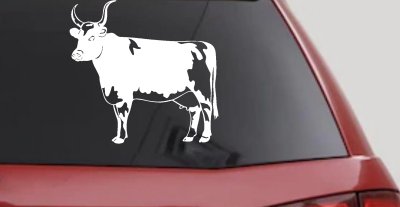 Cow Bull Car or Truck Window Vinyl Decal Sticker
