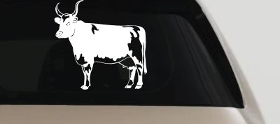 Cow Bull Car or Truck Window Vinyl Decal Sticker