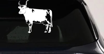 Cow Bull Car or Truck Window Vinyl Decal Sticker