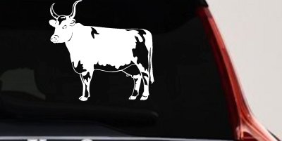 Cow Bull Car or Truck Window Vinyl Decal Sticker