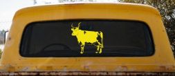 Cow Bull Car or Truck Window Decal Sticker (Yellow)