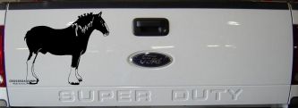 Clydesdale Horse Car or Truck Window Decal Sticker (Black)