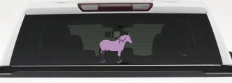 Clydesdale Horse Car or Truck Window Decal Sticker (Lilac)