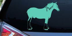 Clydesdale Horse Car or Truck Window Decal Sticker (Mint)