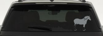 Clydesdale Horse Car or Truck Window Decal Sticker (Telegrey)