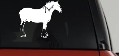 Clydesdale Horse Car or Truck Window Vinyl Decal Sticker