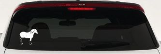 Clydesdale Horse Car or Truck Window Decal Sticker (White)