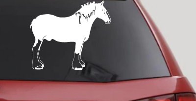 Clydesdale Horse Car or Truck Window Vinyl Decal Sticker