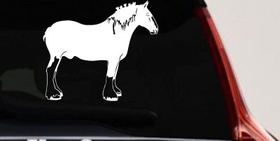 Clydesdale Horse Car or Truck Window Vinyl Decal Sticker