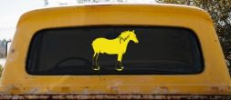 Clydesdale Horse Car or Truck Window Decal Sticker (Yellow)