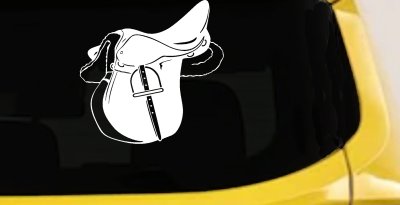 Horse Saddle Western Car or Truck Window Vinyl Decal Sticker