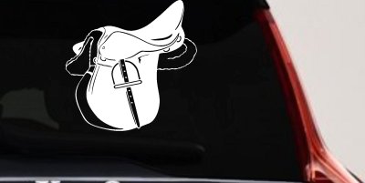 Horse Saddle Western Car or Truck Window Vinyl Decal Sticker