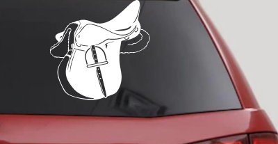 Horse Saddle Western Car or Truck Window Vinyl Decal Sticker