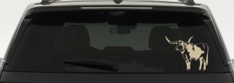 Longhorn Bull Car or Truck Window Decal Sticker (Desert Sand)