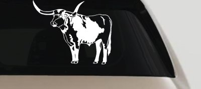 Longhorn Bull Car or Truck Window Vinyl Decal Sticker