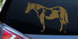Paint Horse Car or Truck Window Decal Sticker (Gold)