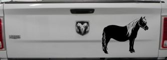 Shelton Pony Car or Truck Window Vinyl Decal Sticker (Black)