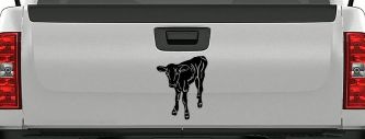 Baby Calf Car or Truck Window Vinyl Decal Sticker (Black)