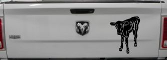 Baby Calf Car or Truck Window Vinyl Decal Sticker (Black)