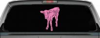 Baby Calf Car or Truck Window Vinyl Decal Sticker (Pink)