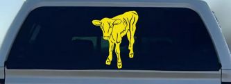 Baby Calf Car or Truck Window Decal Sticker (Yellow)