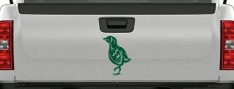 Baby Chick Car or Truck Window Decal Sticker (Dark Green)