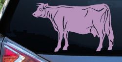 Solid Cow Car or Truck Window Decal Sticker (Lilac)