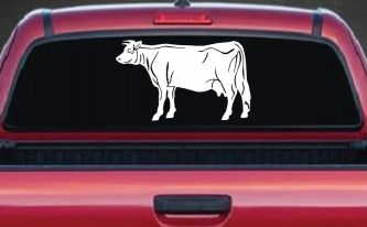 Solid Cow Car or Truck Window Decal Sticker