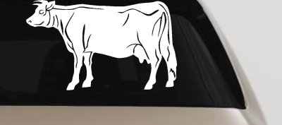 Solid Cow Car or Truck Window Vinyl Decal Sticker
