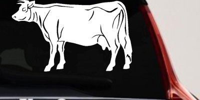 Solid Cow Car or Truck Window Vinyl Decal Sticker
