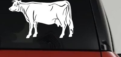 Solid Cow Car or Truck Window Vinyl Decal Sticker