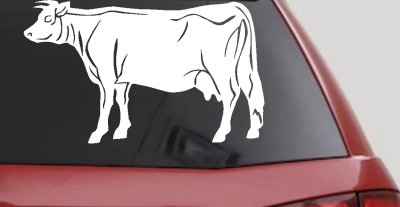 Solid Cow Car or Truck Window Vinyl Decal Sticker