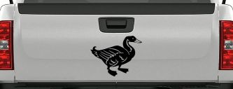 Solid Duck Car or Truck Window Decal Sticker (Black)