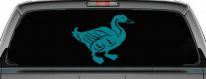 Solid Duck Car or Truck Window Decal Sticker (Turquoise Blue)