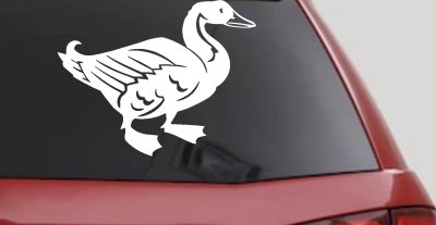 Solid Duck Car or Truck Window Vinyl Decal Sticker