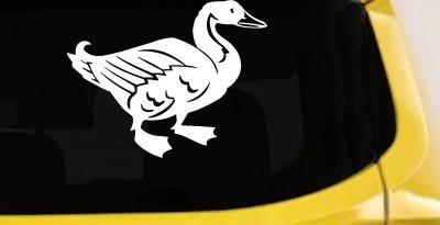 Solid Duck Car or Truck Window Vinyl Decal Sticker